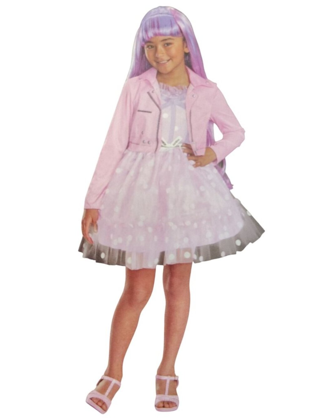 Disguise Girls S (6/6X) Rainbow High Violet Costume Dress Set